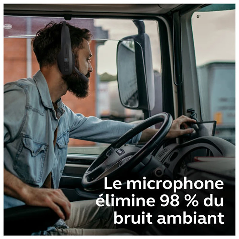 Casque mono sans fil Pro B350 de BlueParrott avec microphone et suppression du bruit