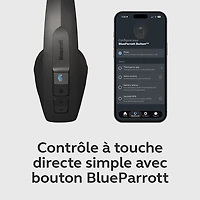 Casque mono sans fil Pro B350 de BlueParrott avec microphone et suppression du bruit