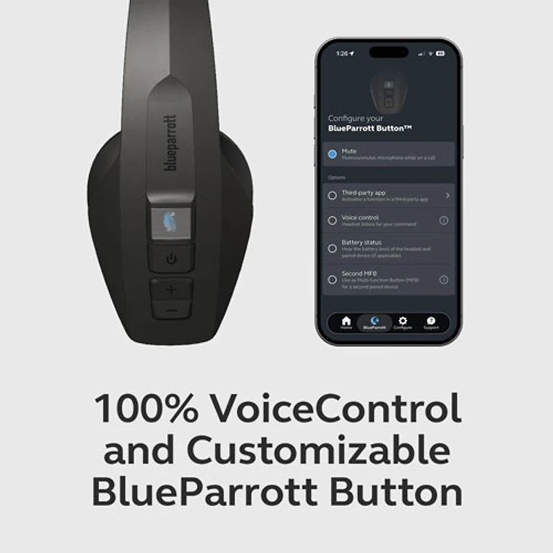 BlueParrott Pro B450 Wireless Noise-Cancelling Headset with Microphone