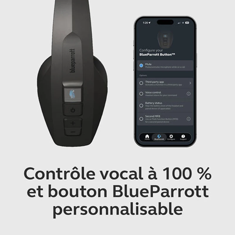 BlueParrott Pro B450 Wireless Noise-Cancelling Headset with Microphone