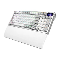 ASUS ROG Azoth 96 HE Bluetooth Magnetic Switch Gaming Keyboard with OLED Touchscreen Display - White