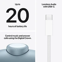 Casque d'écoute Bluetooth à suppression du bruit AirPods Max 2 (USB-C) d'Apple - Bleu