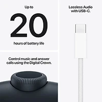 Apple AirPods Max 2 (USB-C) Over-Ear Noise Cancelling Bluetooth Headphones - Midnight