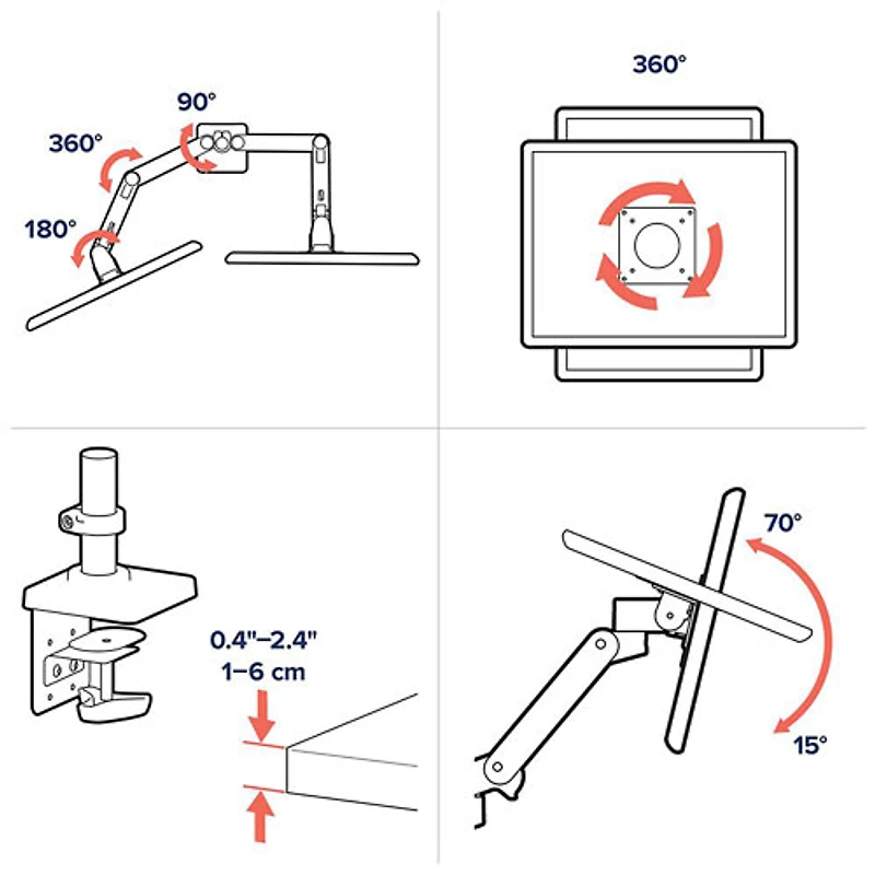 Ergotron LX Pro 27" Full Motion Dual Monitor Mount