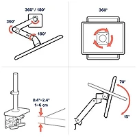 Support articulé pour deux moniteurs de 24 po LX Pro d'Ergotron