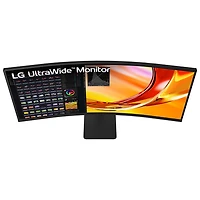 Moniteur incurvé panoramique ACL WQHD 1440p GàG 5 ms 120 Hz FreeSync d'AMD de 34 po de LG (34U601B) - Noir