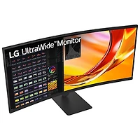 Moniteur incurvé panoramique ACL WQHD 1440p GàG 5 ms 120 Hz FreeSync d'AMD de 34 po de LG (34U601B) - Noir