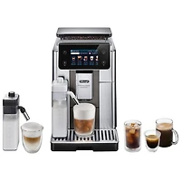 De'Longhi PrimaDonna Aromatic Automatic Espresso Machine with Frother & Coffee Grinder - Stainless/Black
