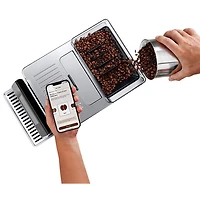 De'Longhi PrimaDonna Aromatic Automatic Espresso Machine with Frother & Coffee Grinder - Stainless/Black