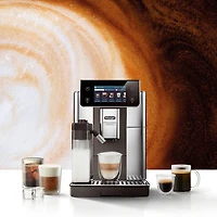 De'Longhi PrimaDonna Aromatic Automatic Espresso Machine with Frother & Coffee Grinder - Stainless/Black