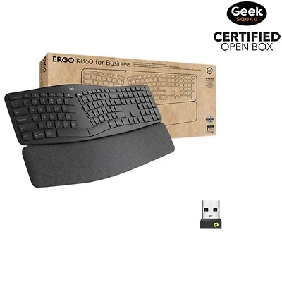 Boîte ouverte - Clavier sans fil ERGO K860 de Logitech (920-010175) - Anglais