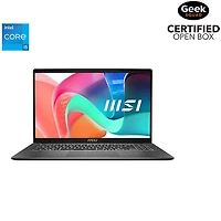 Boîte ouverte - Portable professionnel de 15,6 po Modern 15 de MSI - Gris platine (Core i5-1334U d'Intel/RAM 16 Go/SSD 512 Go/Windows 11 Famille)