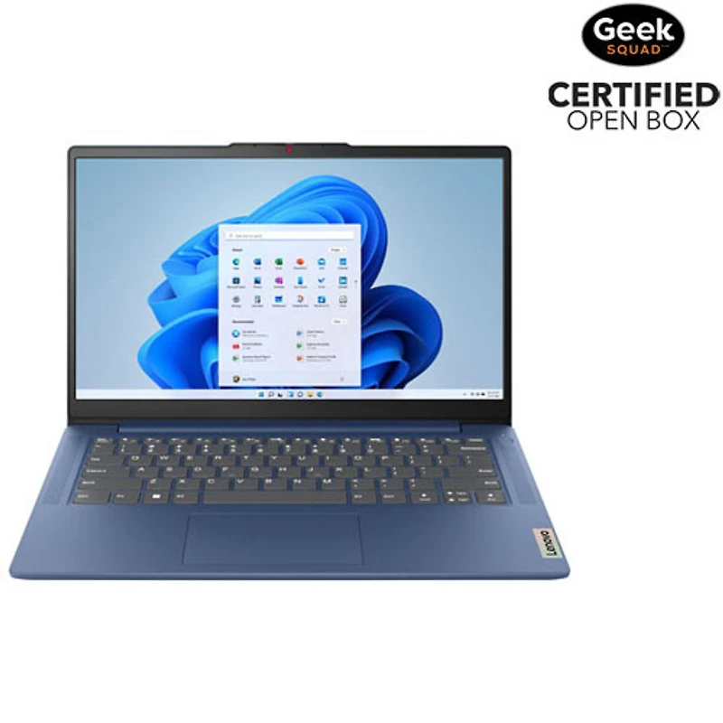 Boîte ouverte - Portable de 14 po IdeaPad Slim 3i de Lenovo - Bleu abyssal (N100 d'Intel/RAM de 4 Go/SSD de 128 Go/Windows 11)