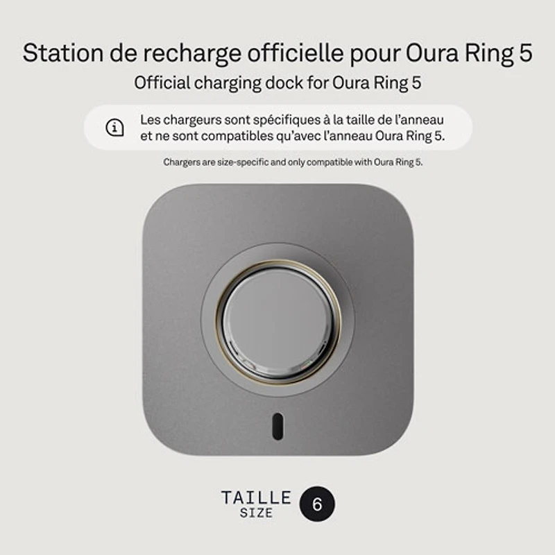 Oura Ring 5 Charging Dock with USB-C Cable