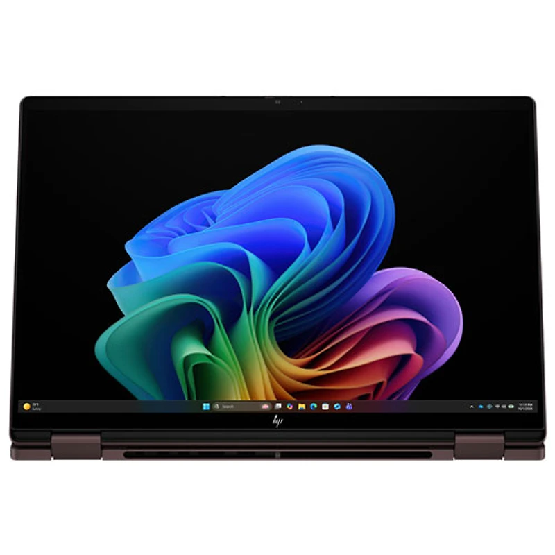 Portable 2-en-1 à écran tactile de 14 po OmniBook X de HP - Aluminium espresso foncé (Ryzen Ai7 450 [Zen 5c] d'AMD/RAM 32 Go/SSD 1 To/Windows 11 Famille)