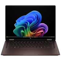 Portable 2-en-1 à écran tactile de 14 po OmniBook X de HP - Aluminium espresso foncé (Ryzen Ai7 450 [Zen 5c] d'AMD/RAM 32 Go/SSD 1 To/Windows 11 Famille)