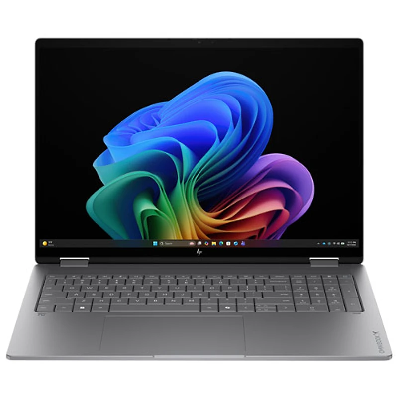 Portable OmniBook X 2-en-1 à écran tactile de 16 po de HP - Argent météore (Ryzen Ai7 450 (Zen 5c) d'AMD/RAM 32 Go/SSD 2 To/Windows 11 Famille)