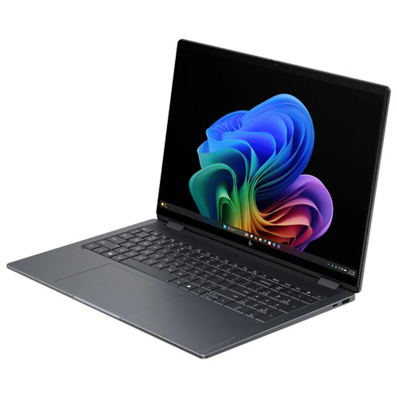 Portable 2-en-1 à écran tactile de 16 po OmniBook X de HP - Gris éclipse (Core Ultra 7-365H d'Intel/RAM 32 Go/SSD 1 To/Windows 11 Famille)