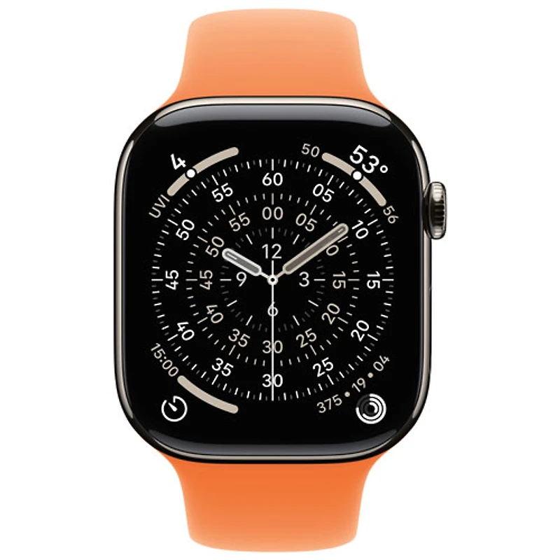 Bracelet sport pour Apple Watch de 46 mm - Clémentine - Petit/Moyen
