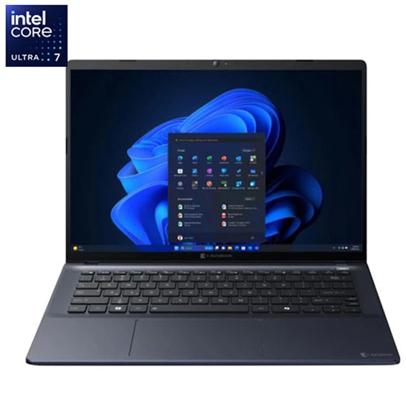 Portable professionnel de 14 po Tecra A40‑M de Dynabook - Bleu foncé (Core Ultra 7 d'Intel/RAM 32 Go/SSD 1 To/Windows 11 Professionnel) - Anglais