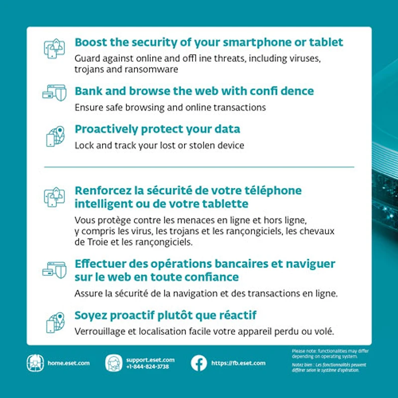 Antivirus pour appareils mobiles ESET NOD32 (Android) - 3 appareils - 1 an - Téléchargement numérique