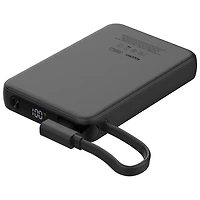 Kopplen 10000 mAh 20W Fast Charging USB-A & Dual USB-C PD Power Bank with Built-In Cable - Black