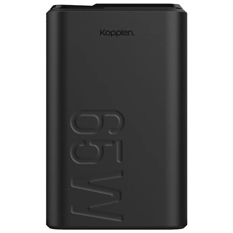 Kopplen 20000 mAh 65W USB-A & Dual USB-C PD Power Bank with Display - Black