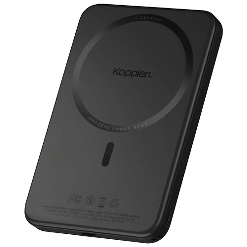 Kopplen 5000 mAh 20W Dual USB-C PD Power Bank with Magsafe - Grey