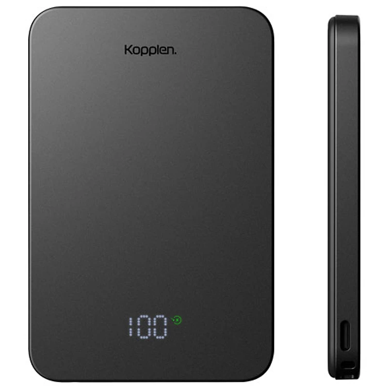 Kopplen 5000 mAh 20W Dual USB-C PD Power Bank with Magsafe - Grey