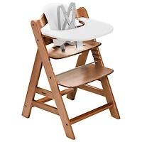 Hauck Alpha+ High Chair with Baby Seat & Tray - Walnut