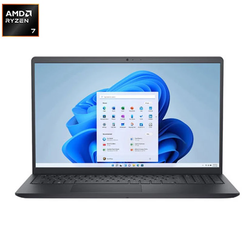 Dell 15.6" Laptop - Carbon Black (AMD Ryzen 7 7730U/16GB RAM/512GB SSD/Windows 11 Home)