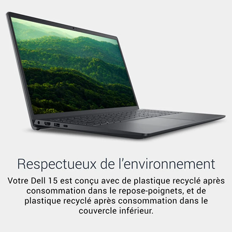 Dell 15.6" Laptop - Carbon Black (AMD Ryzen 7 7730U/16GB RAM/512GB SSD/Windows 11 Home)
