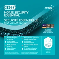ESET Home Security Essential (PC/Mac) - 1 appareils - 1 an