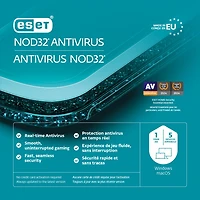 ESET NOD32 Antivirus (PC/Mac) - 5 Devices - 1 Year - Digital Download