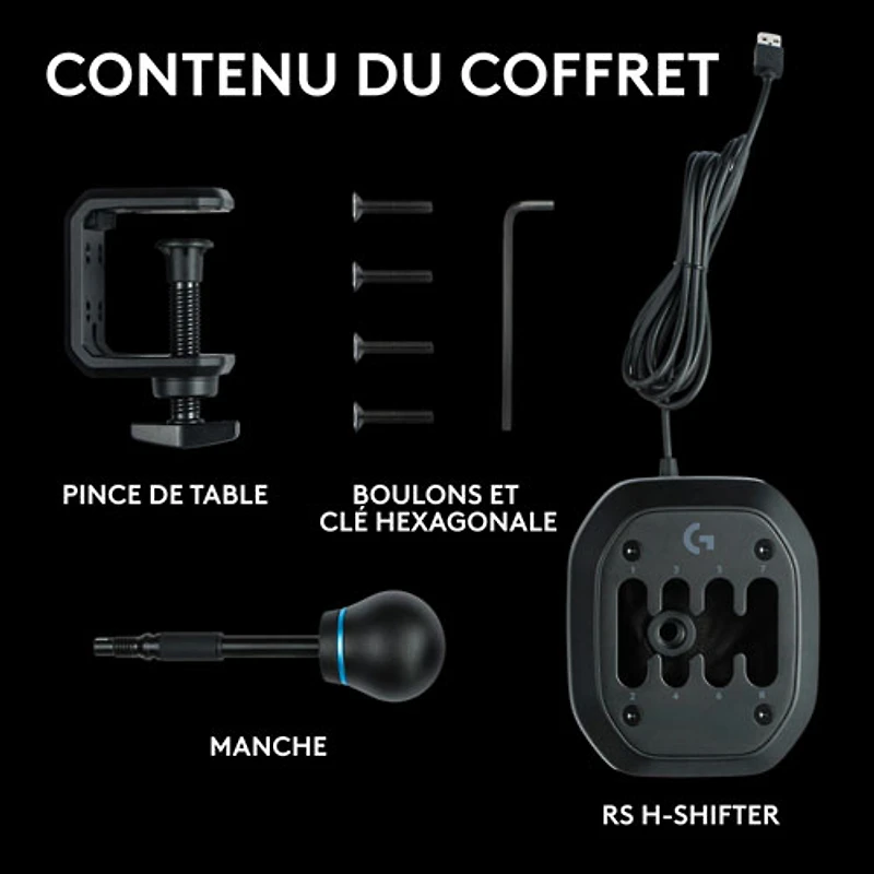 Logitech RS H-Shifter Sim Racing Gear Shifter for PRO/RS50 Wheel Base