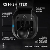 Logitech RS H-Shifter Sim Racing Gear Shifter for PRO/RS50 Wheel Base
