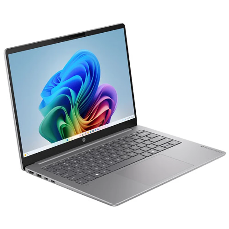 Portable de 14 po OmniBook 3 de HP - Nouvelle Silver (Snapdragon X X1-26-100/RAM 16 Go/SSD 512 Go/Windows 11 Famille)