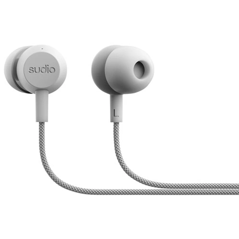 Écouteurs boutons avec fil V3 de Sudio Audio - Blanc