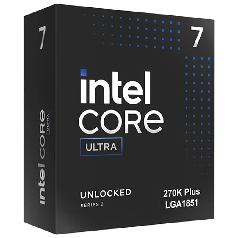 Processeur 24 coeurs Core Ultra 7 270K Plus LGA 1851 de 3,2 GHz d'Intel