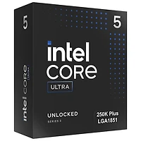 Processeur 18 coeurs Core Ultra 5 250K Plus LGA 1851 de 3,3 GHz d'Intel