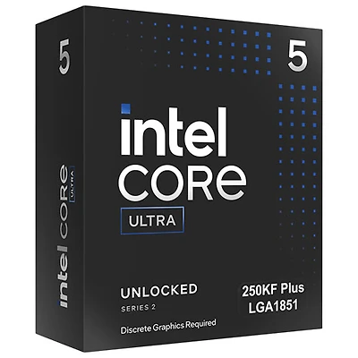 Processeur 18 coeurs Core Ultra 5 250KF Plus LGA 1851 de 3,3 GHz d'Intel