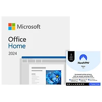 Microsoft Office Home 2024 + NordVPN Basic VPN (PC/Mac/Android) - 1 User - 1 Device - Digital Download