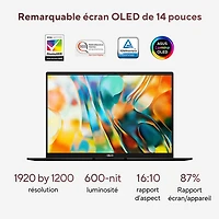 Portable DELO 14 po Zenbook 14 d'ASUS - Noir jade (Ryzen AI 7 445 d'AMD/RAM 16 Go/SSD 512 Go/Windows 11 Famille)