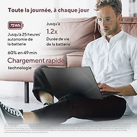 Portable DELO 14 po Zenbook 14 d'ASUS - Noir jade (Ryzen AI 7 445 d'AMD/RAM 16 Go/SSD 512 Go/Windows 11 Famille)