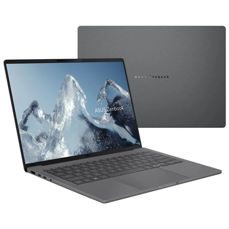 Portable DELO Zenbook A14 de 14 po d'ASUS - Gris Islande (Snapdragon X2 Elite/RAM 16 Go/SSD 512 Go/Windows 11 Famille)