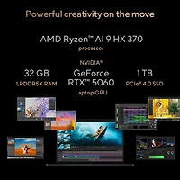 ASUS ProArt P16 16" Touchscreen Laptop -Nano Black (AMD Ryzen AI 9 HX 370 /32GB RAM/1TB SSD/GeForce RTX 5060/Win11)