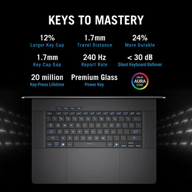 Portable de jeu de 16 po Zephyrus G16 d'ASUS - Gris éclipse (Core Ultra 9 285H d'Intel/RAM 32 Go/SSD 512 Go/GeForce RTX 5060/Windows 11)