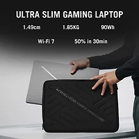 Portable de jeu de 16 po Zephyrus G16 d'ASUS - Gris éclipse (Core Ultra 9 285H d'Intel/RAM 32 Go/SSD 512 Go/GeForce RTX 5060/Windows 11)
