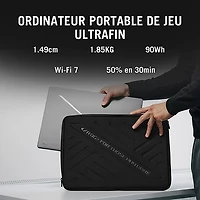 Portable de jeu de 16 po Zephyrus G16 d'ASUS - Gris éclipse (Core Ultra 9 285H d'Intel/RAM 32 Go/SSD 512 Go/GeForce RTX 5060/Windows 11)