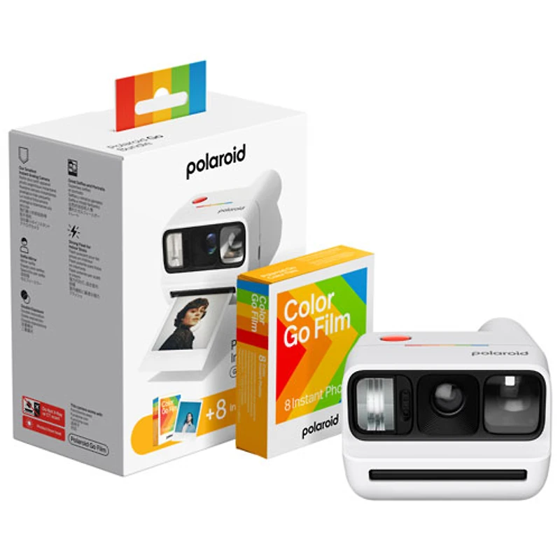 Appareil photo instantané de 3e génération Go de Polaroid avec films - Blanc